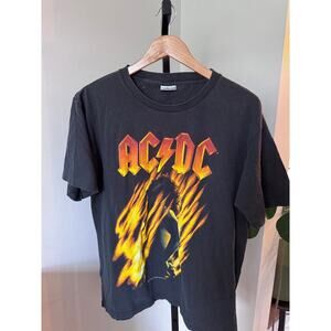 Vintage ACDC 1998 Bonfire Tour Tee XL Rock Metal Band Shirt